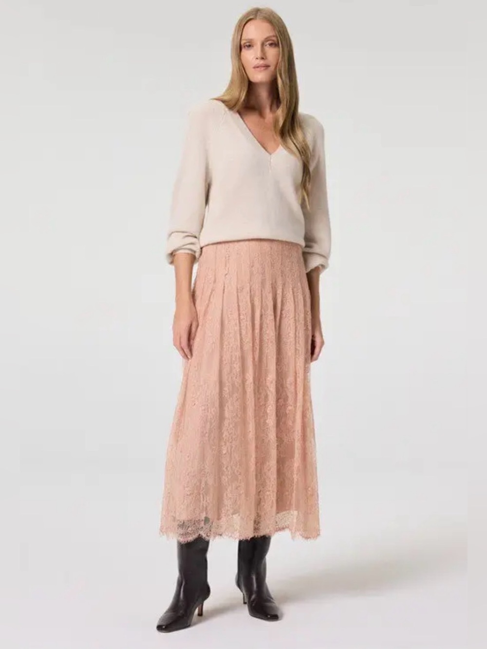PAIGE Soren Lace Maxi Skirt Sz 4